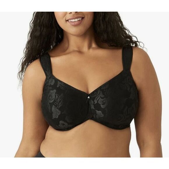 Wacoal Bra 34I Awareness Full Figure Seamless UW 85567 BLACK NEW NWT - Picture 1 of 6